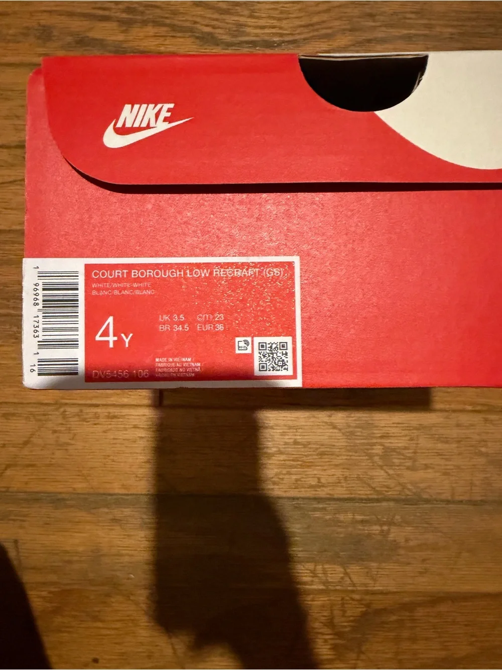 Nike Kids White Low-Top Casual Sneakers
